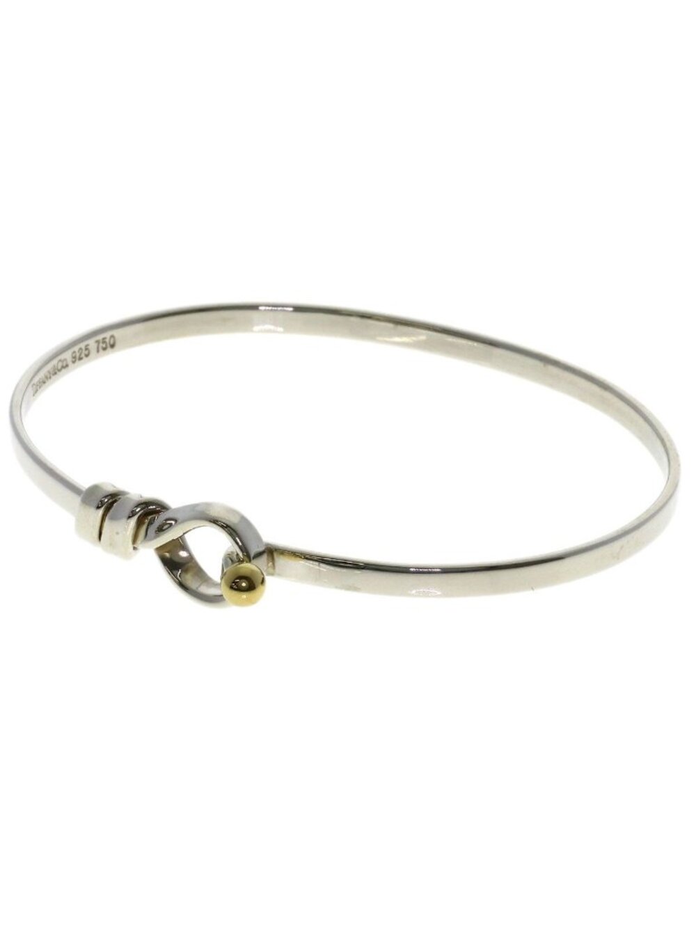 Tiffany & Co Hook & Eye Bracelet Silver 18k Yellow Gold
